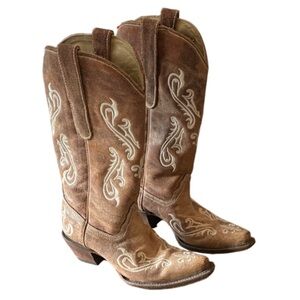 Corral Hand Crafted Leather Cowboy Boots- R 1974 Size 7